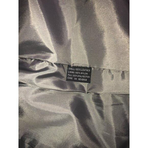 Michael Michelle Men Black Leather 3 Button 4 Pocket Blazer - Picture 6 of 10